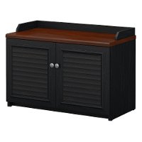 Antique Black and Hansen Cherry Shoe Storage Bench - Fairview-2