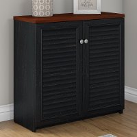 Antique Black and Hansen Cherry Storage Cabinet - Fairview