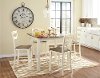 Cream and Brown 5 Piece Counter Height Dining Set - Woodanville