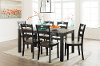 Gray-Brown and Black 7 Piece Dining Set - Froshburg
