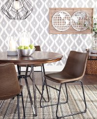 Set of 2 Urban Brown and Black Dining Room Chairs - Centiar