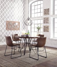 Set of 2 Urban Brown and Black Dining Room Chairs - Centiar-2