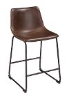 Set of 2 Urban Brown and Black Counter Height Stools - Centiar
