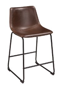 Set of 2 Urban Brown and Black Counter Height Stools - Centiar