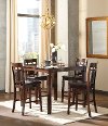 Casual Brown 5 Piece Counter Height Dining Set - Bennox