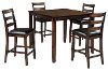 Casual Brown 5 Piece Counter Height Dining Set - Coviar