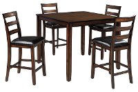 Casual Brown 5 Piece Counter Height Dining Set - Coviar