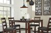 Casual Brown 5 Piece Counter Height Dining Set - Coviar-4