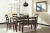 Casual Brown 6 Piece Dining Set - Coviar