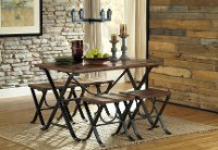 Brown 5 Piece Dining Set - Freimore-4