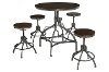 Dark Bronze 5 Piece Counter Height Dining Set - Odium