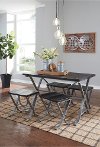 Casual Black and Gray 5 Piece Dining Set - Elistree