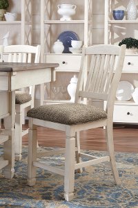 Set of 2 Antique White Counter Height Stools - Bolanburg-2