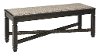 Casual Gray-Brown and Black Upholstered Dining Bench - Tyler Creek