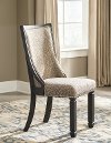 Set of 2 Gray-Brown and Black Upholstered Dining Chairs - Tyler Creek