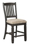 Set of 2 Gray-Brown and Black Counter Height Stools - Tyler Creek