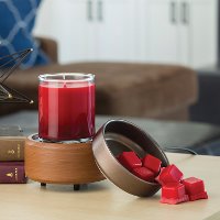 Pewter Walnut 2-In-1 Fragrance Warmer - Candle Warmers-2