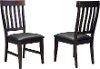 Gunsmoke Gray and Black Slat Back Upholstered Dining Chair - Bremerton