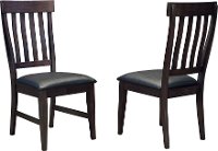 Gunsmoke Gray and Black Slat Back Upholstered Dining Chair - Bremerton