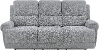 Transitional Light Gray Reclining Sofa