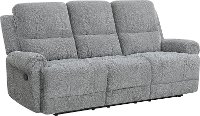 Transitional Light Gray Reclining Sofa-2