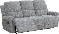 Transitional Light Gray Reclining Sofa-3