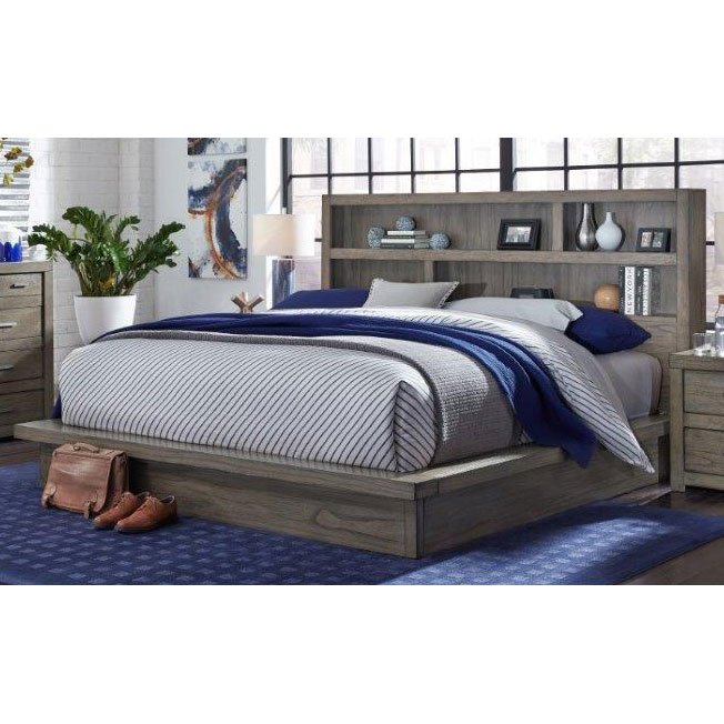 Modern Loft Modern Brownstone Gray King Platform Bed-1