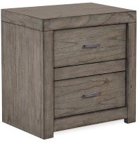 Modern Brownstone Gray Nightstand - Modern Loft