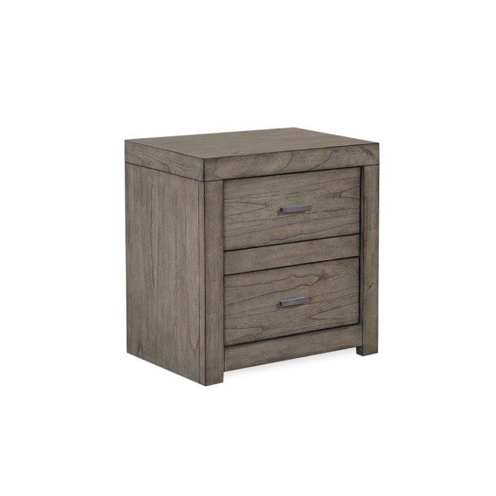 Modern Brownstone Gray Nightstand - Modern Loft