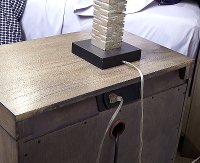 Modern Brownstone Gray Nightstand - Modern Loft-2