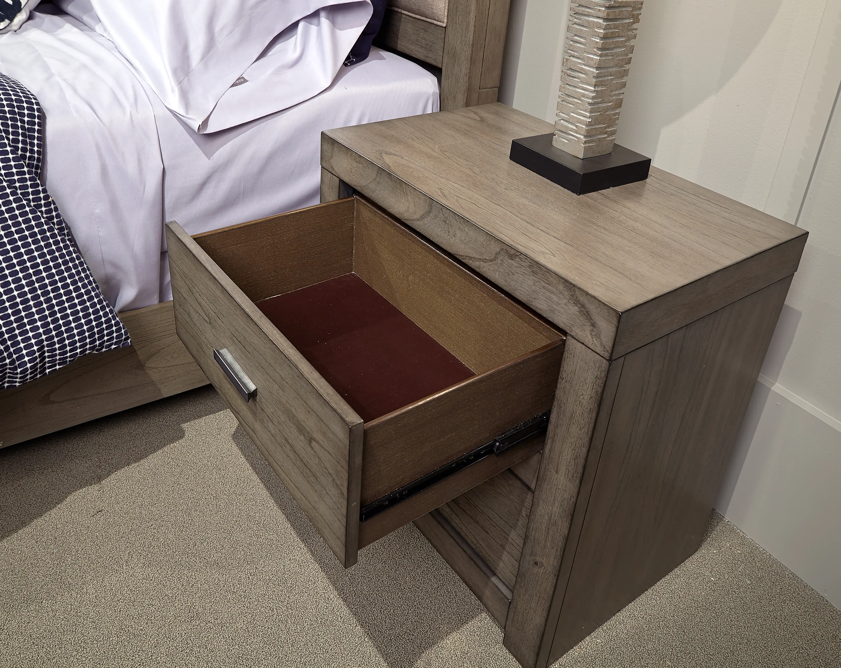 Modern Loft Modern Brownstone Gray Nightstand-3