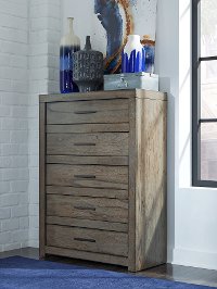 Modern Brownstone Gray Chest of Drawers - Modern Loft-3