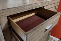 Modern Brownstone Gray Sliding Door Chest - Modern Loft-4