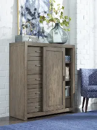 Modern Loft Modern Brownstone Gray Sliding Door Chest