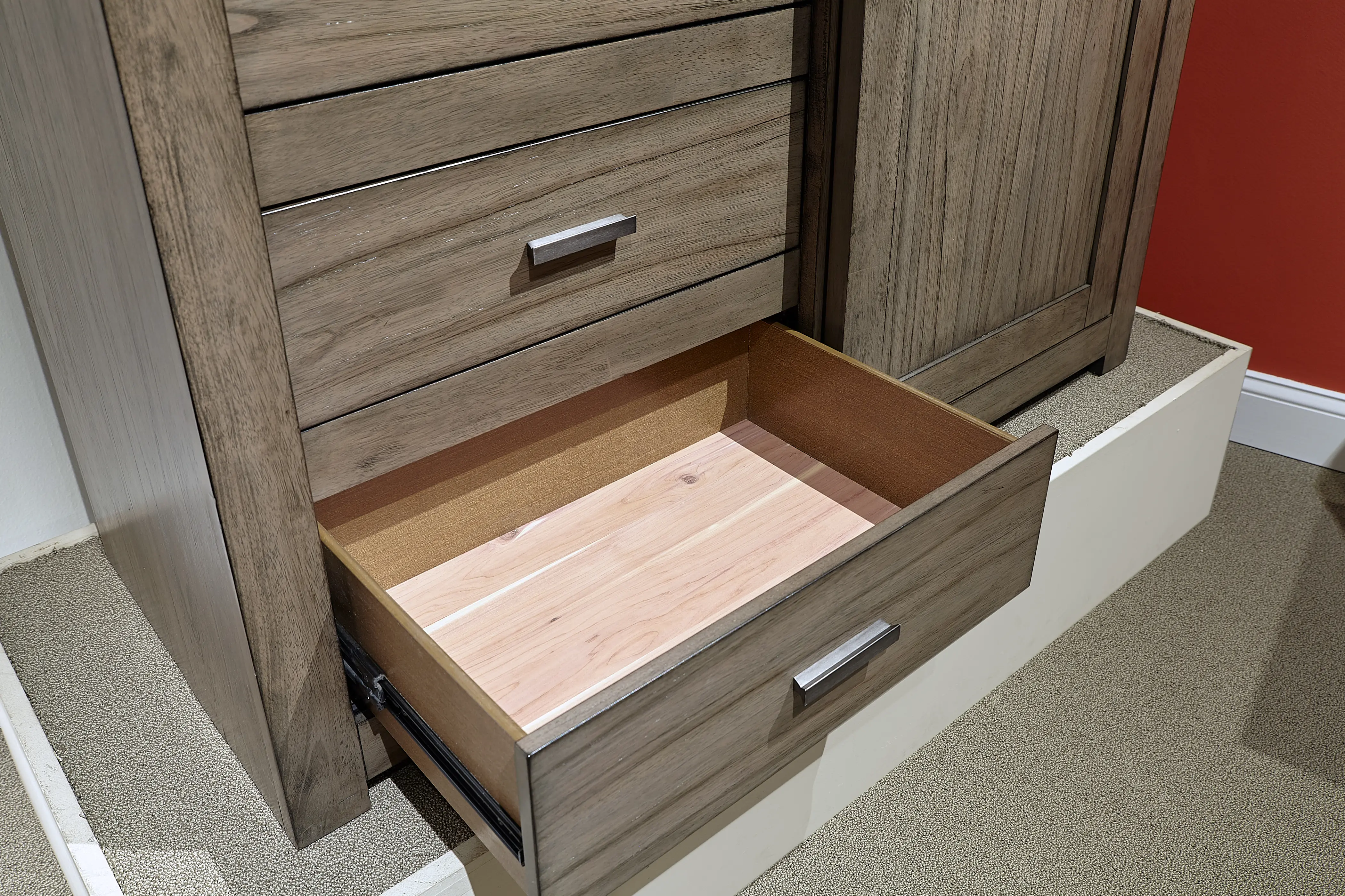 Modern Loft Modern Brownstone Gray Sliding Door Chest-3