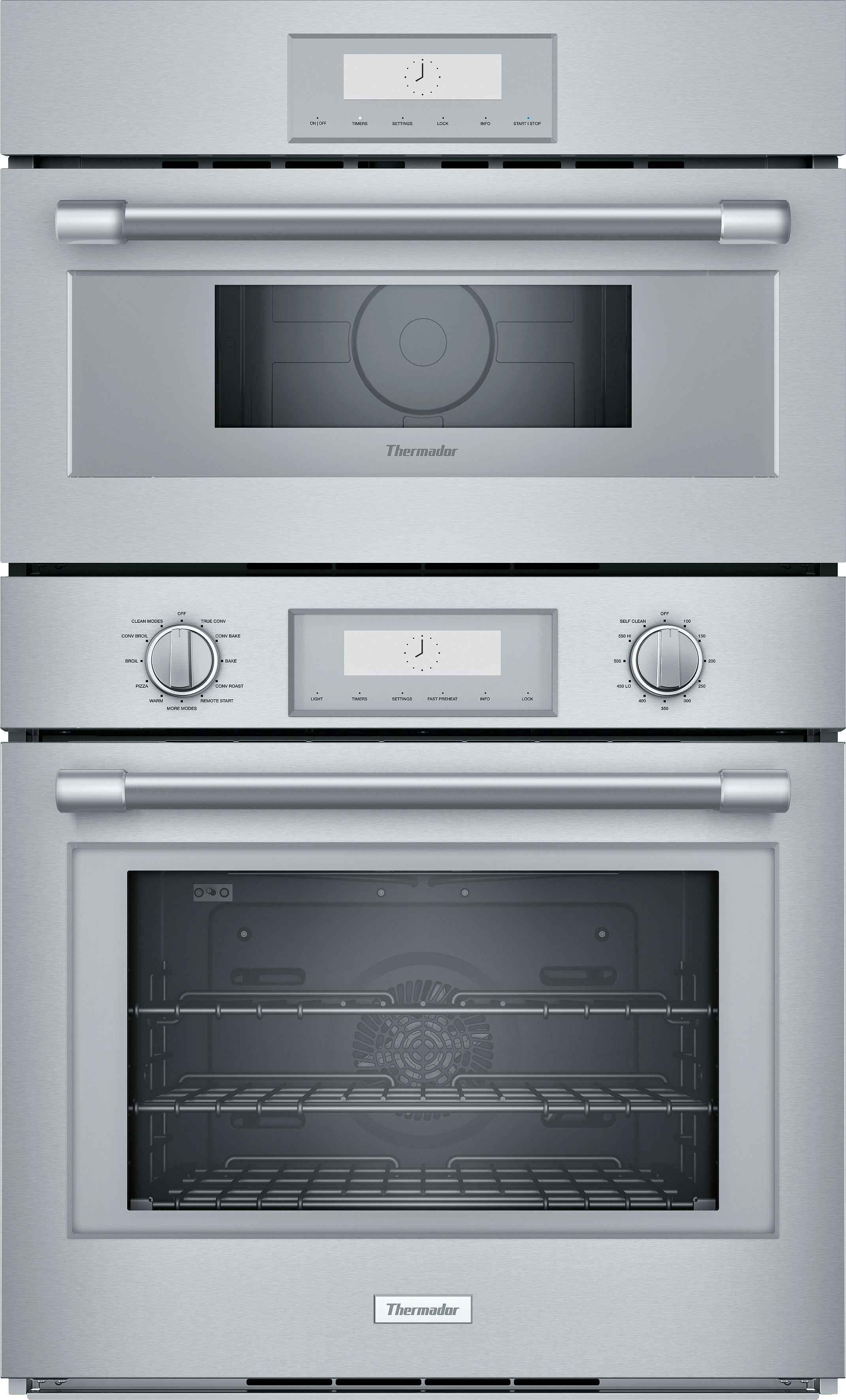 POM301W Thermador 30 Inch Smart Combination Wall Oven with Microwave - 6.1 cu. ft. Stainless Steel-1
