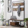 72 Industrial Metal and Barnwood Hall Tree
