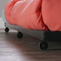 Black Roll-Out Twin Metal Trundle Bed-2