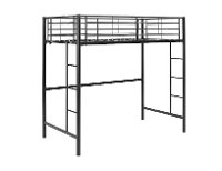 BTOLBL Premium Black Metal Twin Loft Bed - Sunset-2