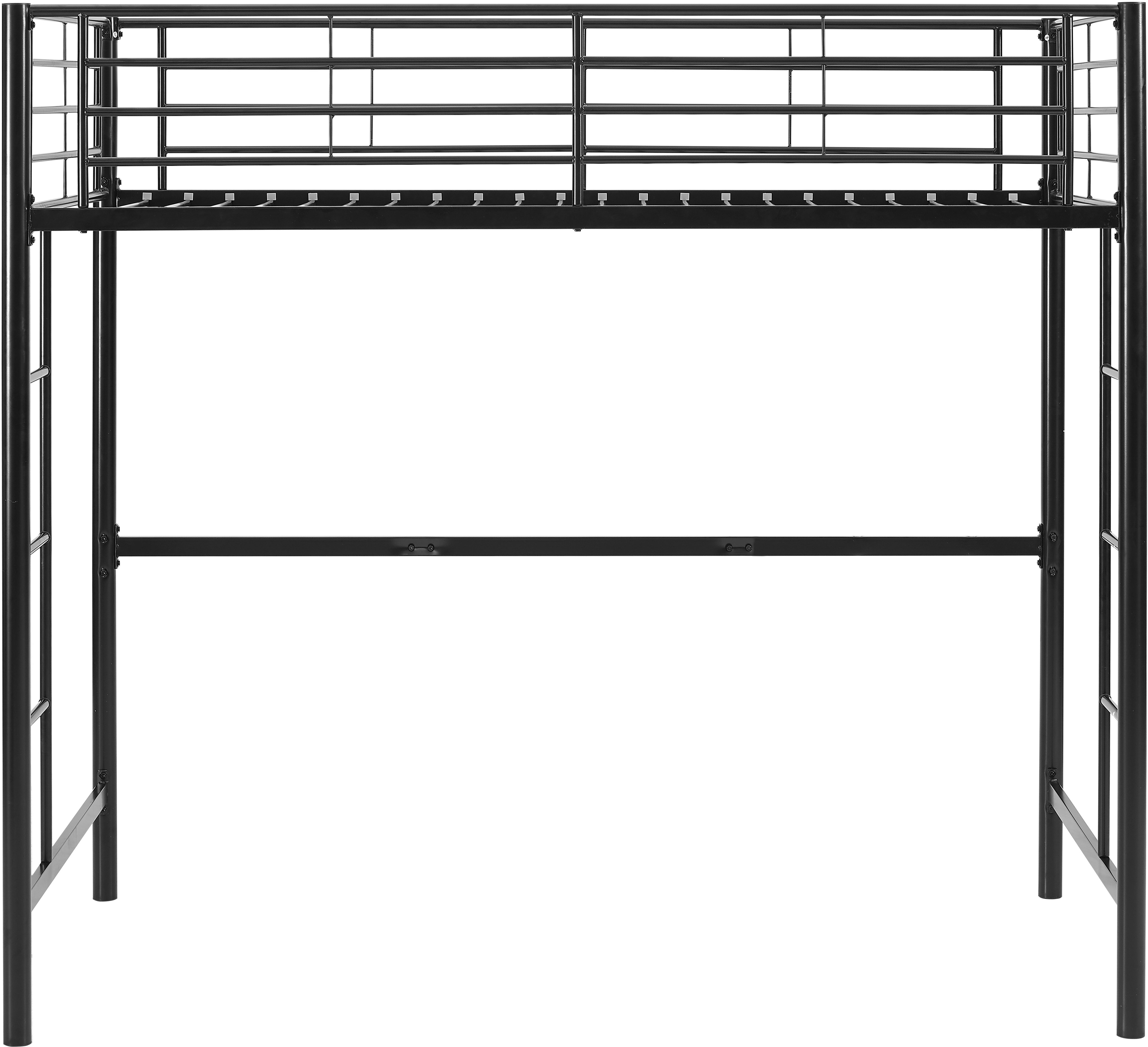 BTOLBL Premium Black Metal Twin Loft Bed - Sunset-3