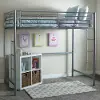 BTOLSL Premium Silver Metal Twin Loft Bed - Walker Edison