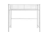Premium White Metal Twin Loft Bed - Sunset-2