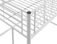 Premium White Metal Twin Loft Bed - Sunset-4