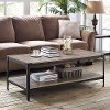 Driftwood Angle Iron Rustic Wood Coffee Table-1