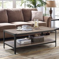 Driftwood Angle Iron Rustic Wood Coffee Table