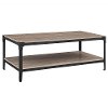 Driftwood Angle Iron Rustic Wood Coffee Table-2