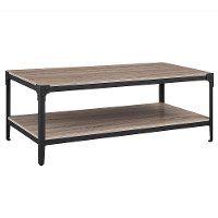 Driftwood Angle Iron Rustic Wood Coffee Table-2