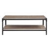 Driftwood Angle Iron Rustic Wood Coffee Table-3