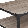 Driftwood Angle Iron Rustic Wood Coffee Table-4