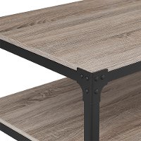 Driftwood Angle Iron Rustic Wood Coffee Table-4